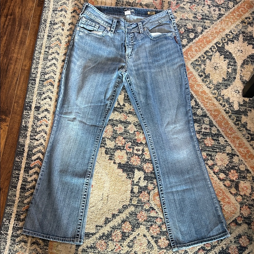 2000s Silver Jeans Light Blue Flare Women's Jeans